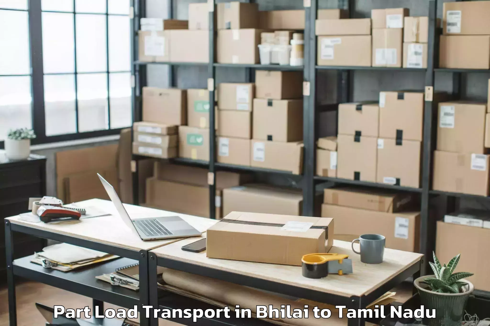 Trusted Bhilai to Manachanallur Part Load Transport